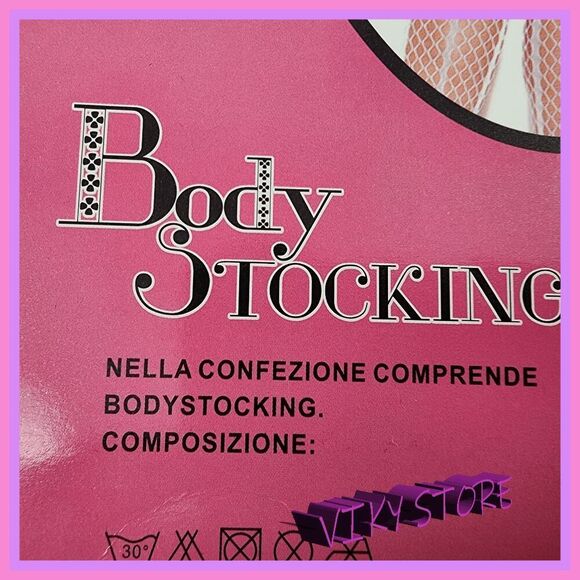 💖 NWT DUPU Body Stocking Glamour Trend White One Size #7257 💖 - Picture 3 of 4